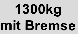 1300kg
mit Bremse