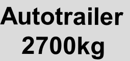 Autotrailer
2700kg